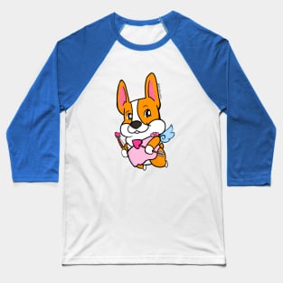 Simple Cupid Corgi Baseball T-Shirt